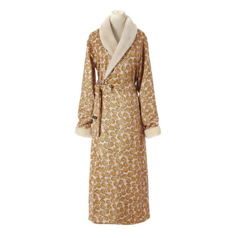 Australia Luxe Collective Empress Long Satin Smiles Smiley Face Robe